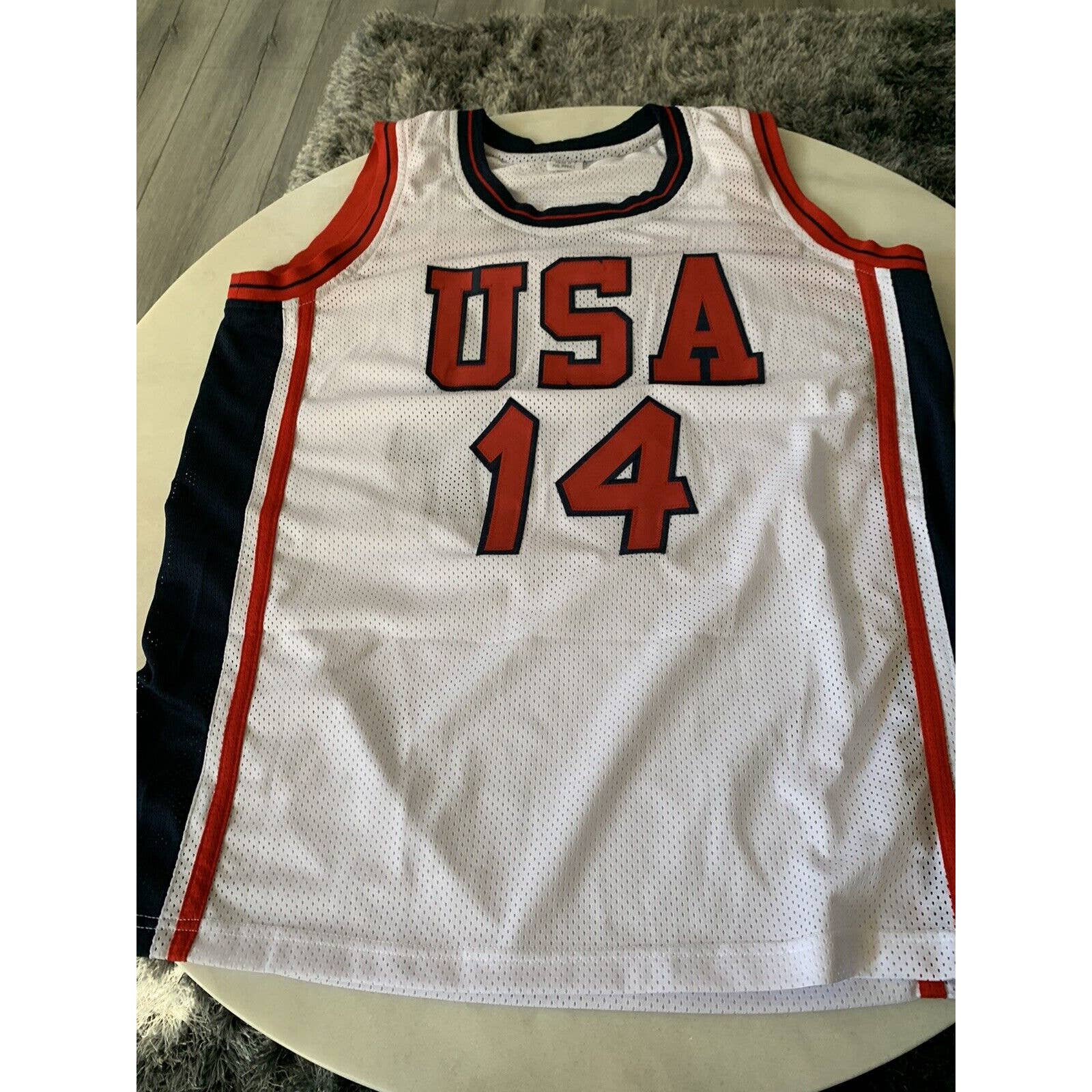 Gary Payton Autographed/Signed Jersey Beckett COA Team USA - TreasuresEvolved