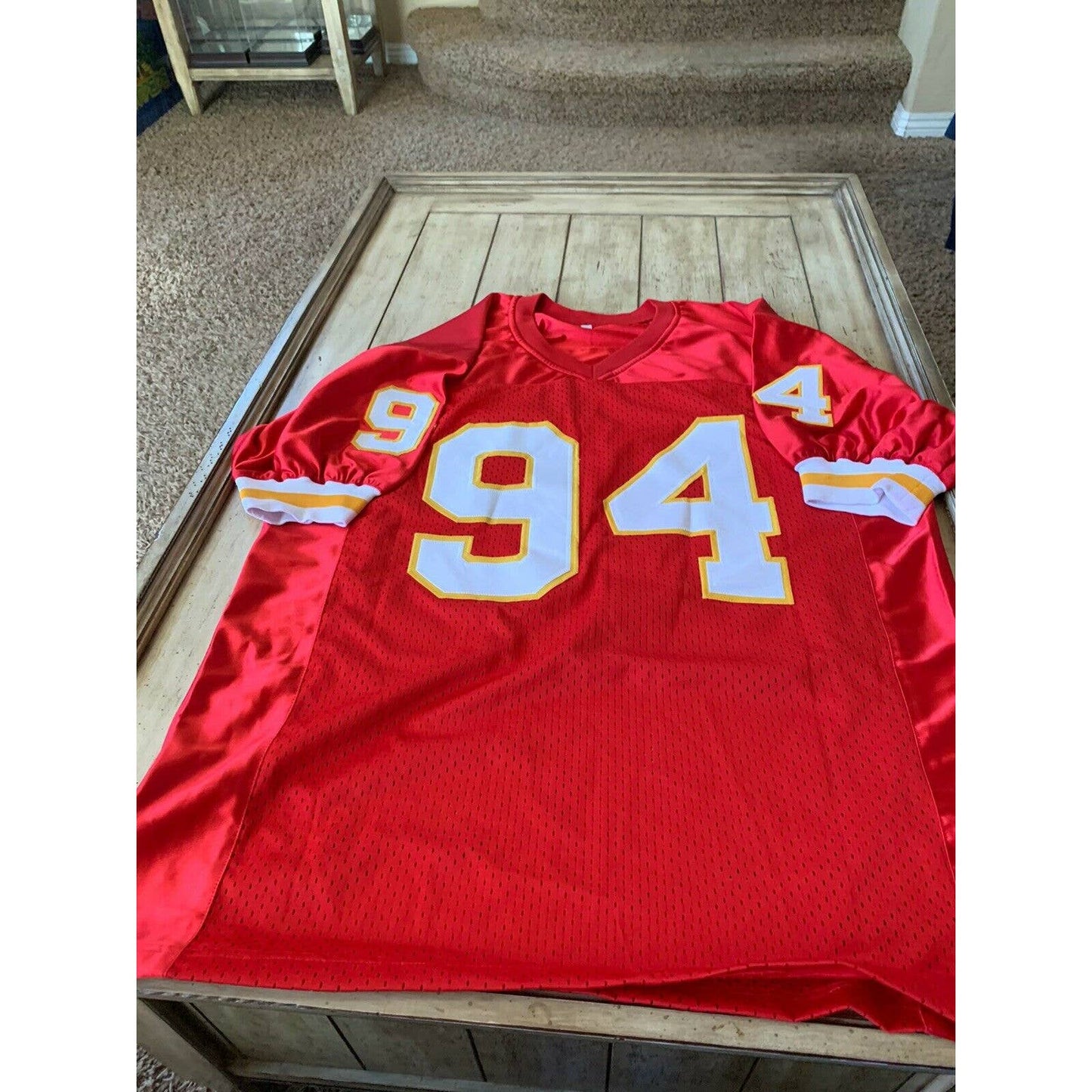 Tyson Jackson Autographed/Signed Jersey COA Kansas City Chiefs Pleas Read - TreasuresEvolved