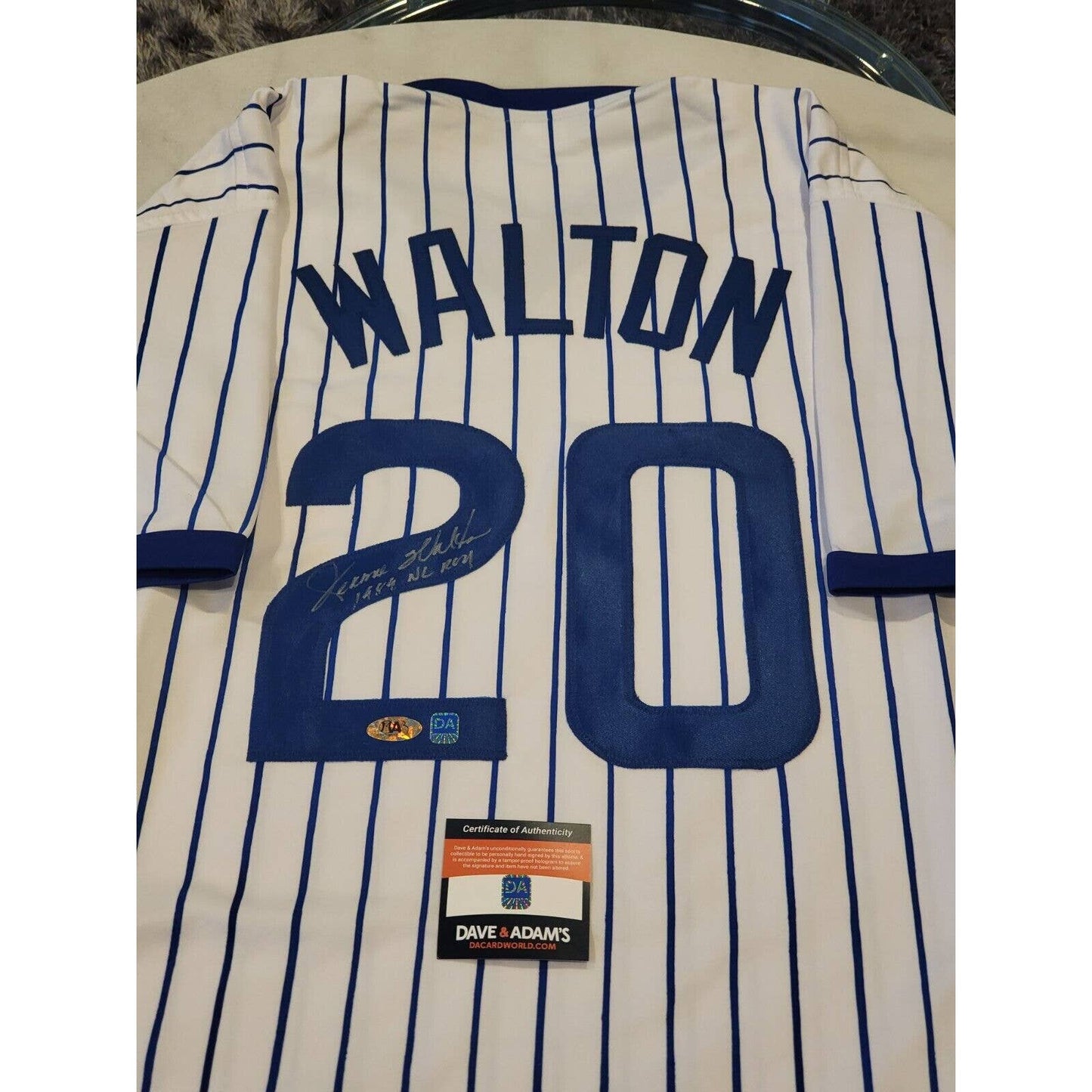 Jerome Walton Autographed/Signed Jersey COA Chicago Cubs - TreasuresEvolved