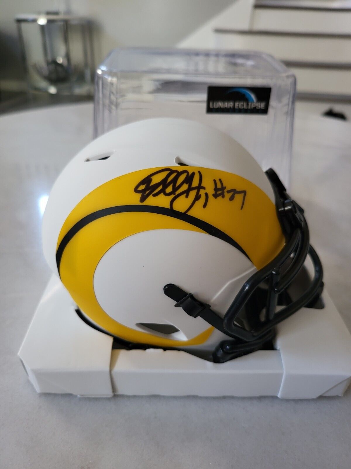 Darrell Henderson Autographed/Signed Mini Helmet LA Rams Lunar Eclipse - TreasuresEvolved