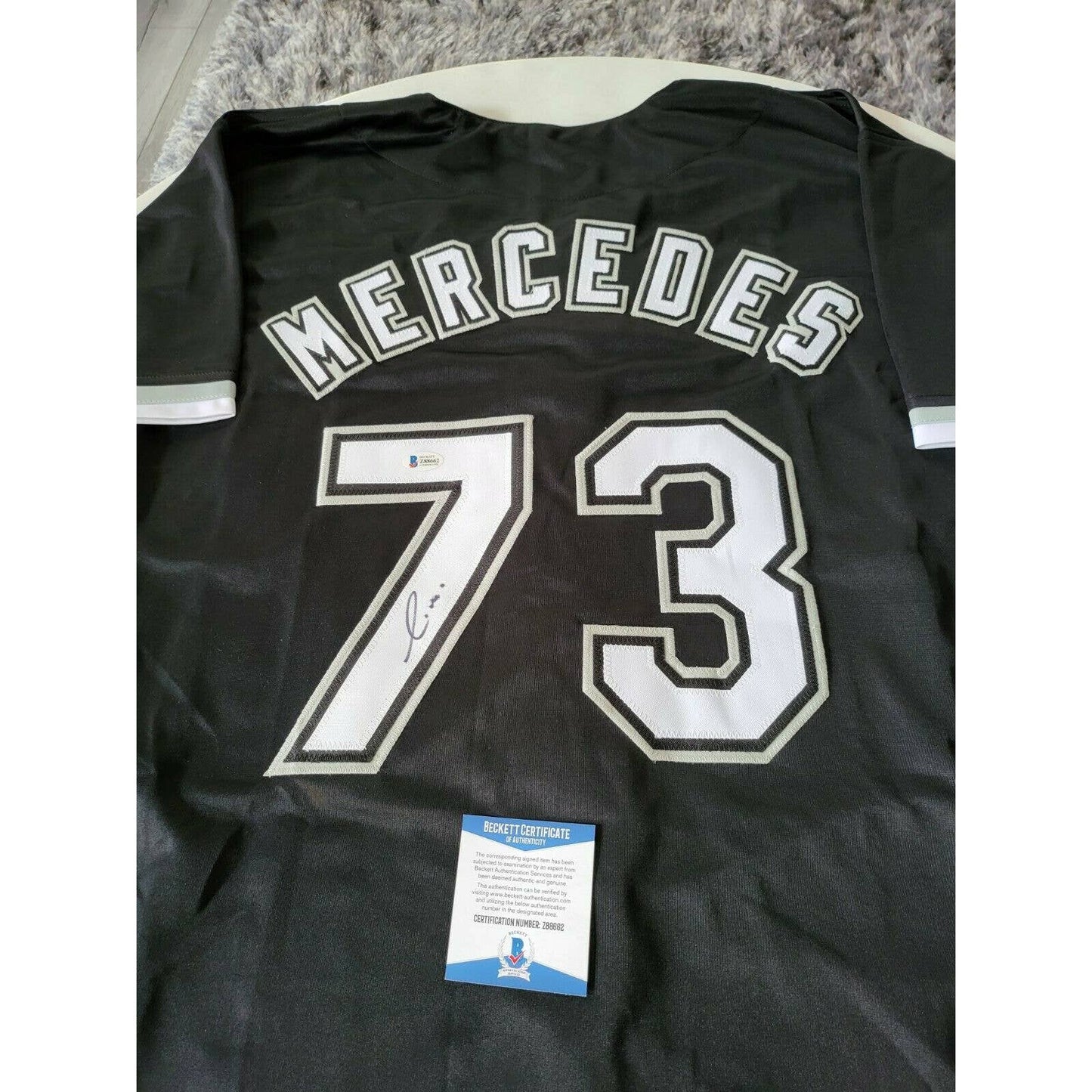 Yermin Mercedes Autographed/Signed Jersey Beckett COA Chicago White Sox - TreasuresEvolved