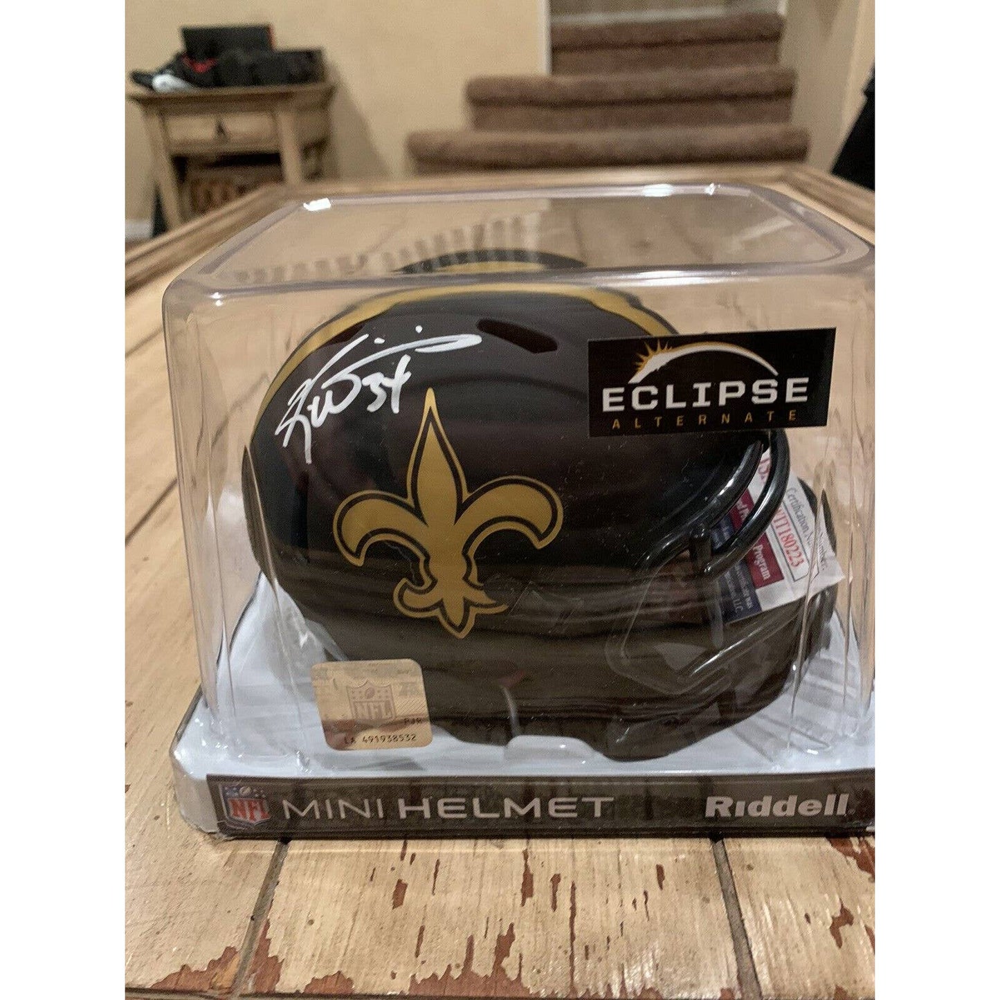 Ricky Williams Autographed/Signed Mini Helmet JSA New Orleans Saints Eclipse B - TreasuresEvolved
