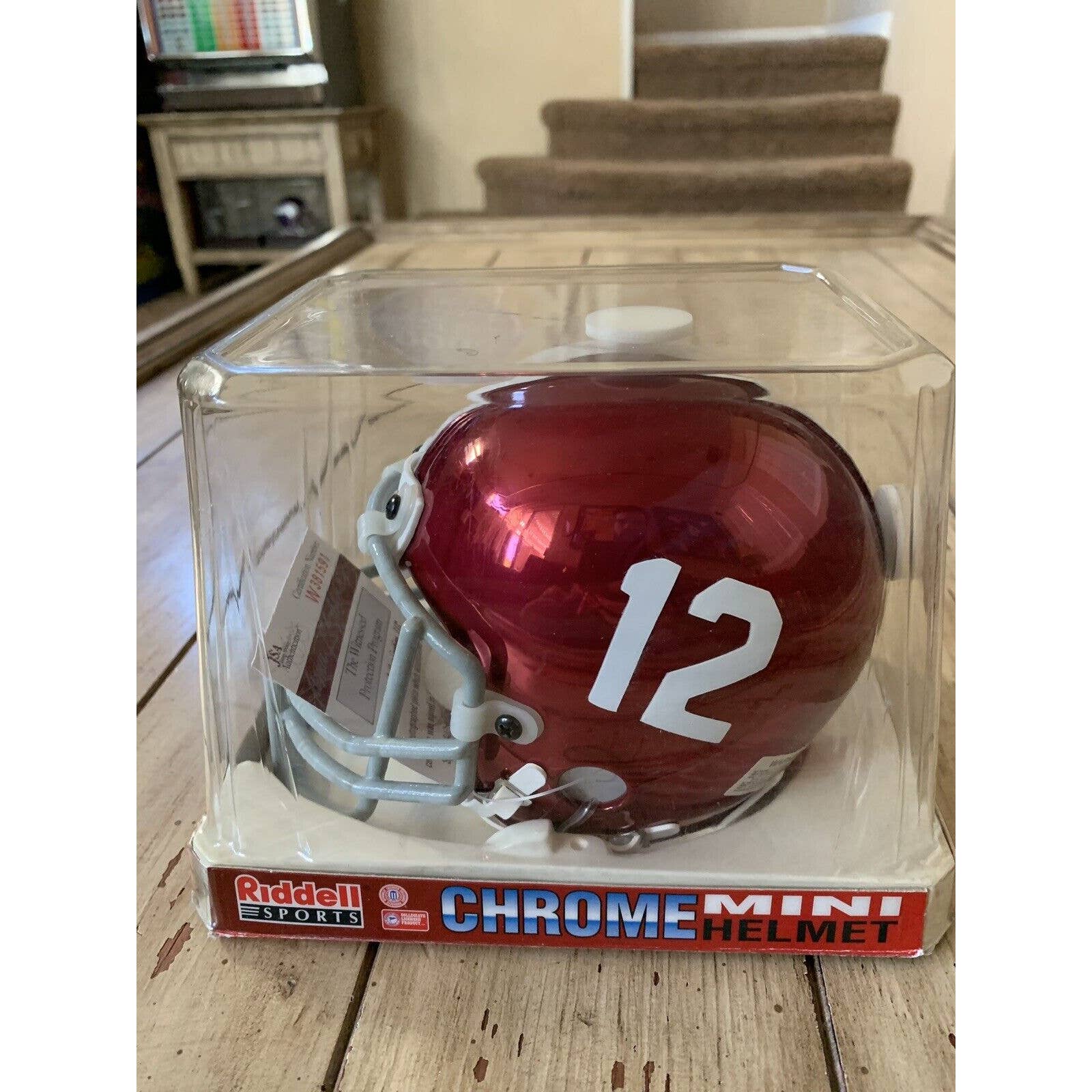 Blake Sims Autographed/Signed CHROME Mini Helmet JSA COA Alabama Crimson Tide B - TreasuresEvolved