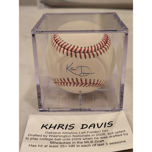 Khris Davis Autographed/Signed Baseball TRISTAR - TreasuresEvolved