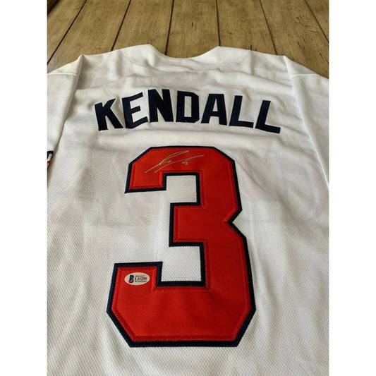 Jaren Kendall Autographed/Signed Jersey Beckett Sticker Los Angeles Dodgers LA - TreasuresEvolved