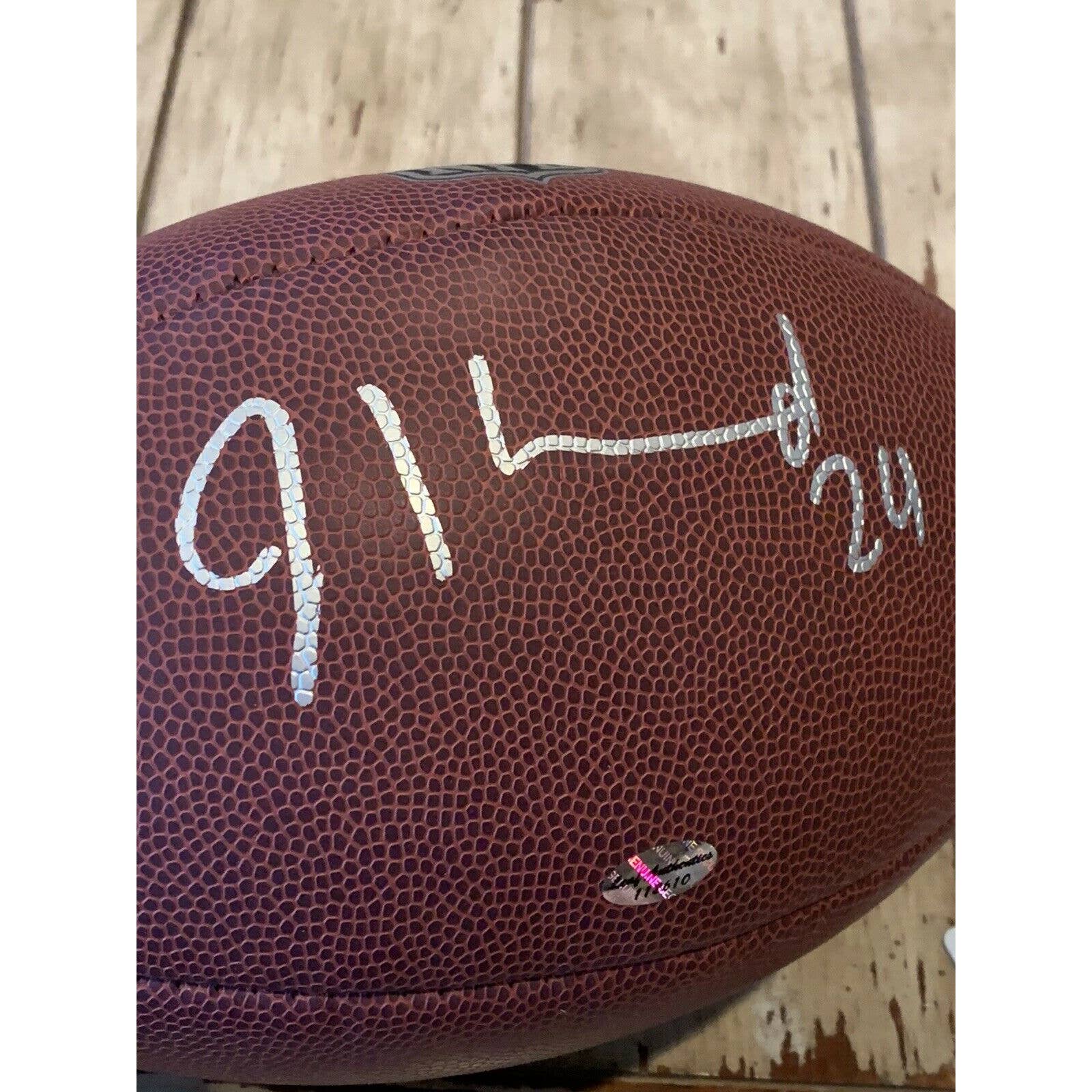 Jordan Howard Autographed/Signed Football LEAF COA Chicago Bears Eagles - TreasuresEvolved