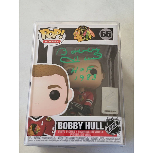 Bobby Hull Signed Auto Autographed Funko Pop #66 HOF 1983 PSA ITP COA Blackhawks - TreasuresEvolved